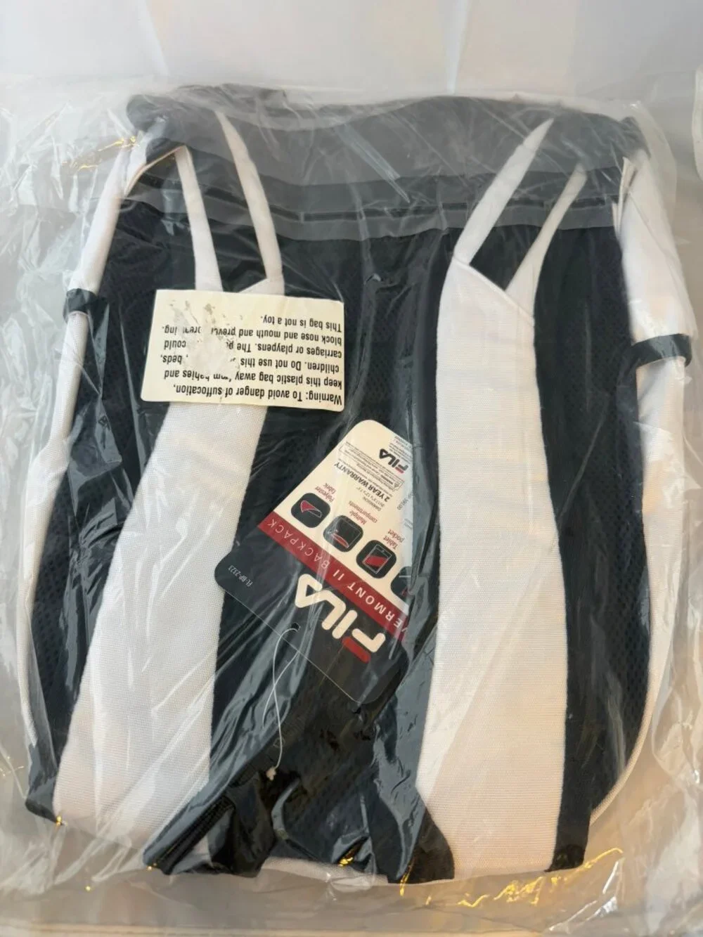 Fila  Vermont 2 Backpack   White Mix   NEW With Tags   $90 retail